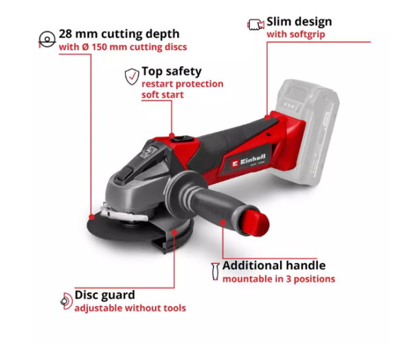 ANGLE GRINDER 115MM BATTERY - Image 2
