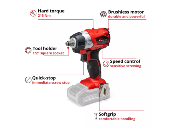 IMPACT WRENCH 1/2" DR 215NM B/ - Image 2
